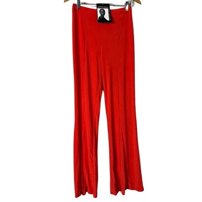 Attitudes By Renee Tall Como Jersey Godet Wide Leg Pants Mandarin M New - Image 1 of 3