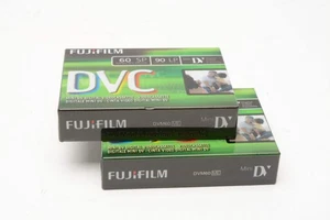 2x FujiFilm Mini DV Cassettes DVM60 New/Sealed - Picture 1 of 2