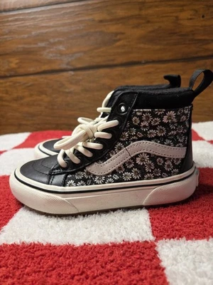 Vans Sk8 Hi MTE Niños Talla 11.5 Cuero Negro Margarita Aislado SNB948 J100 Foto 1 de 4