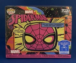 Funko Pop Spider-Man Black Light Pop Tee Combo (Size L) Target Exclusive SEALED - Picture 1 of 9