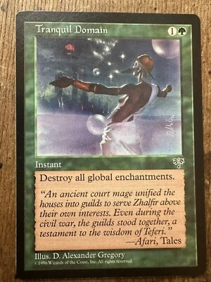 Tranquil Domain Magic The Gathering 1996 Mirage Mtg  Light Play - Image 1 of 2