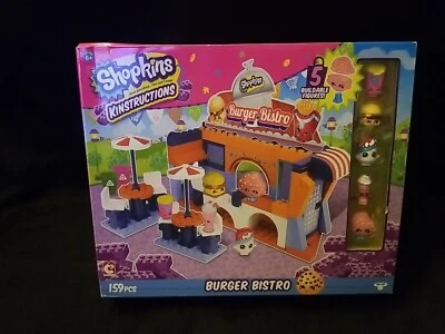 Shopkins Kinstructions Burger Bistro New Sealed Rare Figures 159 Pcs 2016 - Image 1 of 4