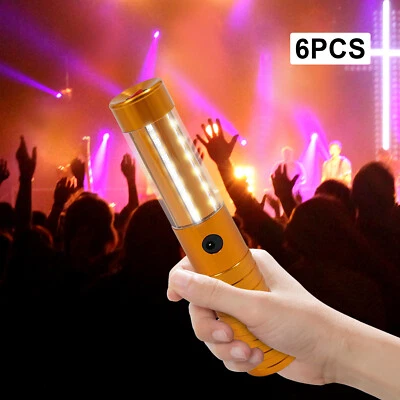 6 varillas de luz estroboscópica recargables LED doradas para clubes nocturnos fiesta Foto 1 de 4