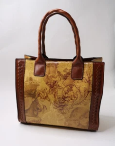 Patricia Nash Italian Sketchbook Curry Tote Bag 11.5"x10"x5" New with tags - Picture 1 of 14