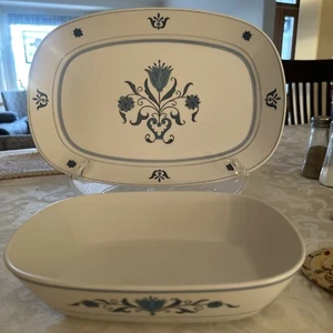 Noritake Progression BLUE HAVEN 9004 Serving Bowl 13 3/8” Platter EXCELLENT! - Picture 1 of 5