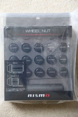 NISMO Genuine Wheel Nut Type 7 Square Lug Nuts 34mm 20 pcs 40220-RN810 GTR Foto 1 de 2
