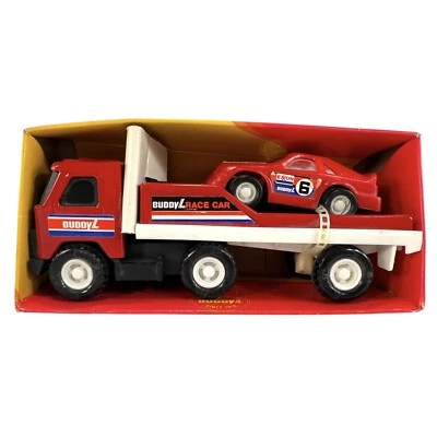 Vintage Buddy L Stock Car Trailer 1980 Novo Na Embalagem C4889 G - Imagem 1 de 4