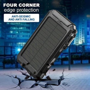 Solar Charger Power Bank 20000mAh Portable Charger Power Bank External Battery - Picture 1 of 50