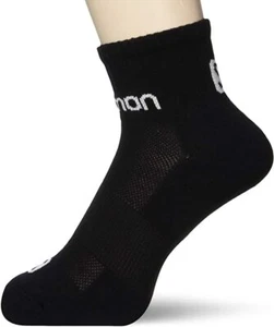 4 x Salomon Evasion Walking Hiking Ankle Socks Mens & Womens Black All Sizes New - Picture 1 of 7