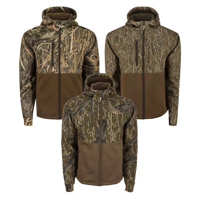Drake Waterfowl MST Hole Shot Hooded Windproof Eqwader Full Zip Jacket Two Tone - Image 1 of 2