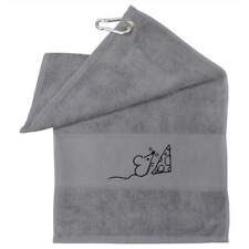 'Mouse With Cheese' Grey Golf / Gym Towel (GT00014597)