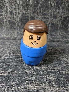 Little Tikes Step One Jumbo Chunky Blue Boy Brown Hair  - Picture 1 of 3