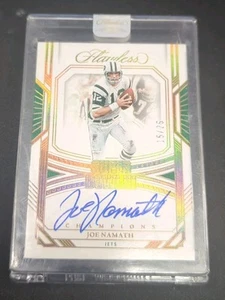 2023 Flawless Super Bowl Champions Joe Namath Auto /25 ON Card AUTO JETS SEALED - Picture 1 of 12