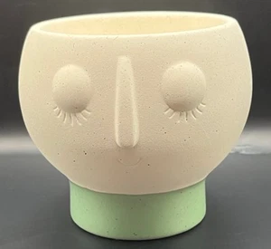 Bath & Body Works Ceramic Face Pedestal 3-Wick Candle Holder - Picture 1 of 3