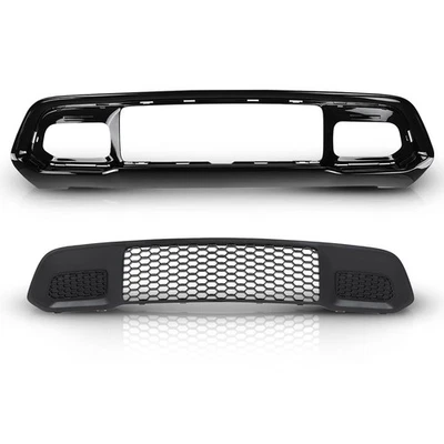 Front Lower Grille & Bumper Grill Bezel Fit For 2017-2022 Jeep Grand Cherokee - Image 1 of 4