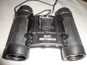 Binolux Binoculars 8x21, 392 ft / 1000 yds, Ruby Coated Lenses - Picture 1 of 3