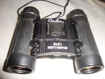 Binolux Binoculars 8x21, 392 ft / 1000 yds, Ruby Coated Lenses - Image 1 of 3