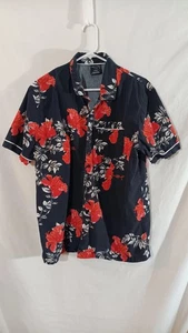 Camisa Hawaiana Empyre Negra Roja Blanca Floral Para Hombre Grande - Imagen 1 de 10