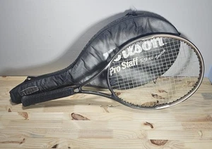 Black and Gray Wilson Pro Staff 5.9 SI Stretch Tennis Racquet 4 1/8" w/Case - Picture 1 of 16