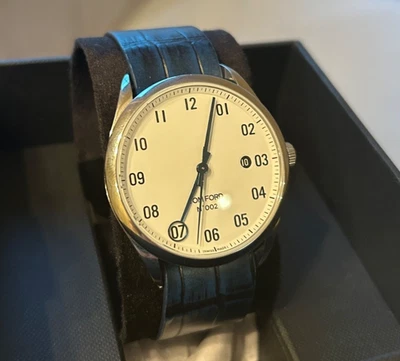 Tom Ford 002 White Dial Watch Blue Hands Full Set - Image 1 of 4
