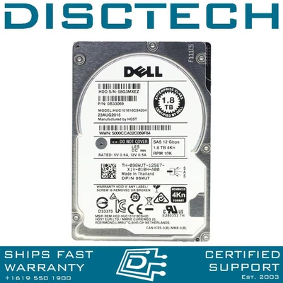 Hitachi Ultrastar 0B33069 / 96WJT / HUC101818CS4204 1.8TB 2.5" 12Gb Hard Drive - Image 1 of 3