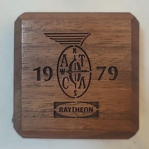Vintage Barlow 1979 Tape Measure Raytheon Advertising Solid Walnut American USA - Picture 1 of 11