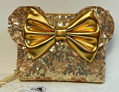 Cartera pequeña dorada Loungefly de los parques de Disney - Nueva -L Foto 1 de 4