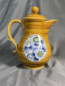 Royal Sealy Ceramic Brown Floral Scene Teapot Collectible Gift  - Picture 1 of 4