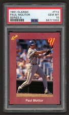 1991 CLASSIC PAUL MOLITOR #T14 SERIES II MILWAUKEE BREWERS HOF PSA 10 GEM MINT