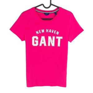 GANT Pink Logo Crew Neck T Shirt Size XS - Picture 1 of 9