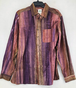 Territory Ahead Men's Long Sleeve Button-Up Shirt - Size M Tall - Purple/Brown