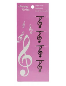 Paper Clips Pack of 4 Stainless Steel Treble Clef - Picture 1 of 1