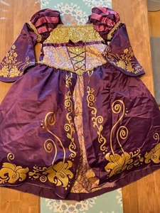Disney Store Tangled Rapunzel Deluxe Designer Collection Costume Gown Dress 5 6 - Picture 1 of 8