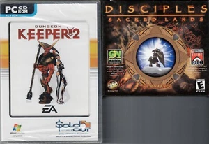 Dungeon Keeper 2 & Disciples Sacred Lands Pc New XP 2 Great Fun Classics - Picture 1 of 2