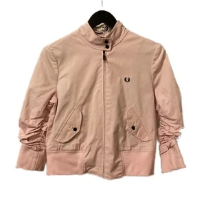 Fred Perry Amy Winehouse RARE Baby Pink Cropped Harrington Jacket Size:USA 8 - Picture 1 of 6