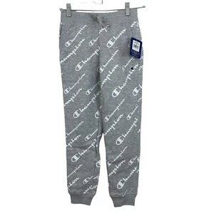 Champion Jogger Sweatpants Girls Size Medium Oxford Heather Gray Fleece Pockets - Picture 1 of 5