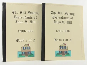 The Hill Family, Descendants of John S. Hill (1700-1996) 2 Vols. Rare Genealogy - Imagen 1 de 6