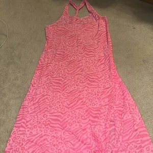 Justice Girls Swim Cover Up Dress Girls Size 18 Sheer Pink Maxi Sleeveless - Picture 1 of 6