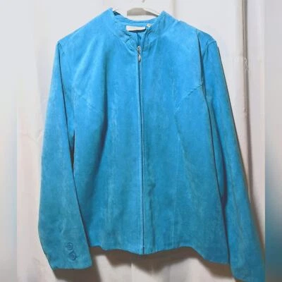 Studio Works искусственной замши размер 16 бирюзовый куртка - Изображение 1 из 4