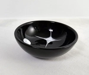Small MCM Atomic Black & White Bowl / Trinket Dish- Marked C.A. - Picture 1 of 6