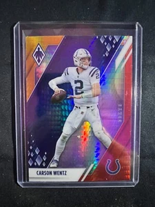 2021 Phoenix Football Fire Burst Parallel Carson Wentz #44 Colts - Picture 1 of 2