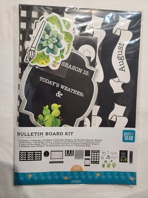 KIT TABLÓN DE ANUNCIOS DE PARED BOLÍGRAFO + ENGRANAJE AULA Decoración de clase 122 piezas Foto 1 de 4