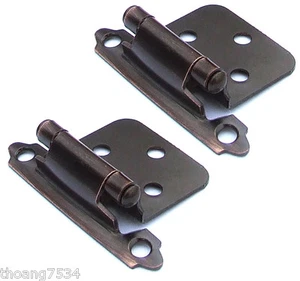 PACK de 2 BISAGRAS EMPOTRABLES para puerta de gabinete de superficie de bronce envejecido con cierre automático - Imagen 1 de 2