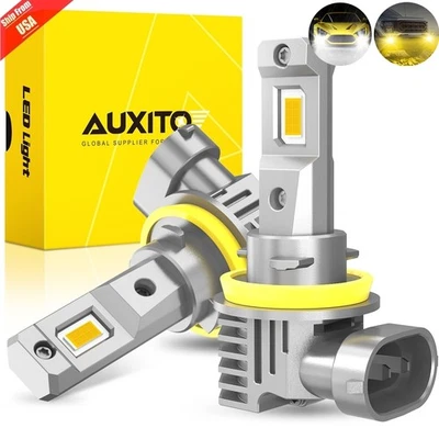 H11 H8 H9 H16 LED Fog Light Bulbs For 99-19 Ford 6500K White 3000K Golden Yellow Foto 1 de 4