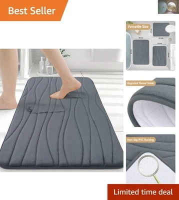 Alfombra de baño de espuma viscoelástica ultra cómoda 30x20 - secado rápido y lavable a máquina Foto 1 de 4