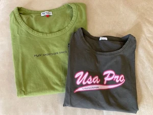 USA PRO & H2O WOMAN SPORTS Brand 2 Fitness Damen T-Shirts Gr L Grün / Navy - Bild 1 von 24