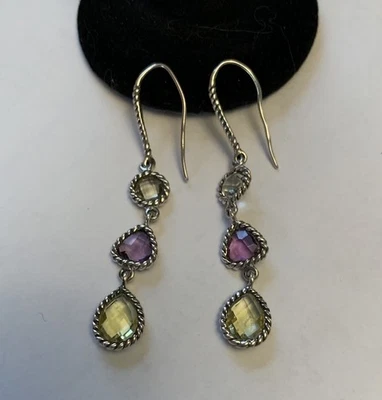 Ремесленник Crafted by Robert Manse драгоценных камней капли серьги новый в коробке шикарный стерлинг - Изображение 1 из 2