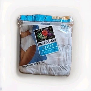 Neu in Verpackung Gr. 6 VINTAGE Fruit of the Loom 3er-Pack Baumwolle Slips Unterwäsche weiß 1993, S - Bild 1 von 7