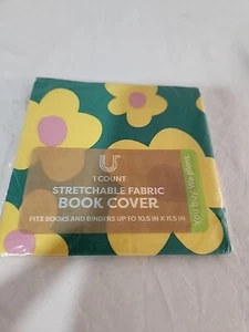 U Stretchable Fabric Book cover Multi Colored Daisy - Picture 1 of 4