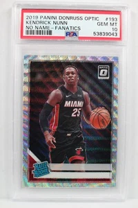 2019 Panini Donruss Optic No Name Fanatics #193 Kendrick Nunn PSA 10 GEM MT - Bild 1 von 2